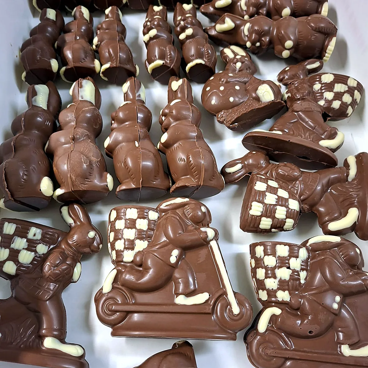 Osterhasen aus Milchschokolade