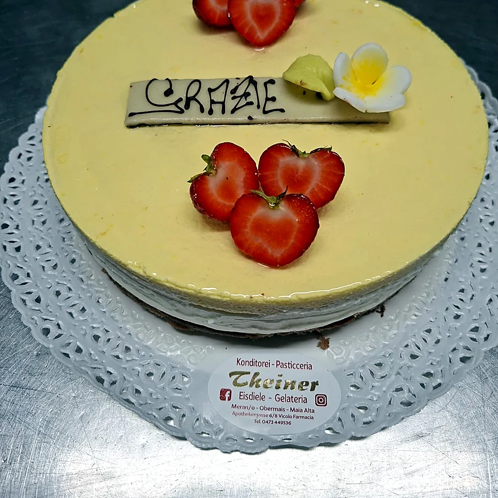 Torte mit Schriftzug Grazie als Dankeschön